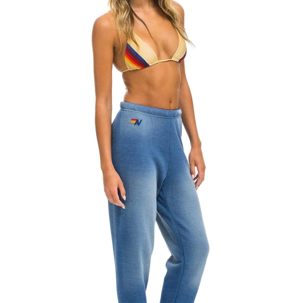 Aviator Nation NWT ESSENTIAL SWEATPANTS - FADED WATER